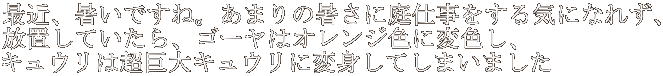 ŋ߁AłˁB܂̏ɒdCɂȂꂸA uĂAS[̓IWFɕϐFA LE͒LEɕϐgĂ܂܂ 