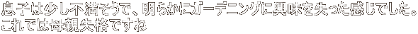 q͏sŁA炩ɃK[fjOɋłB ł͕eił 